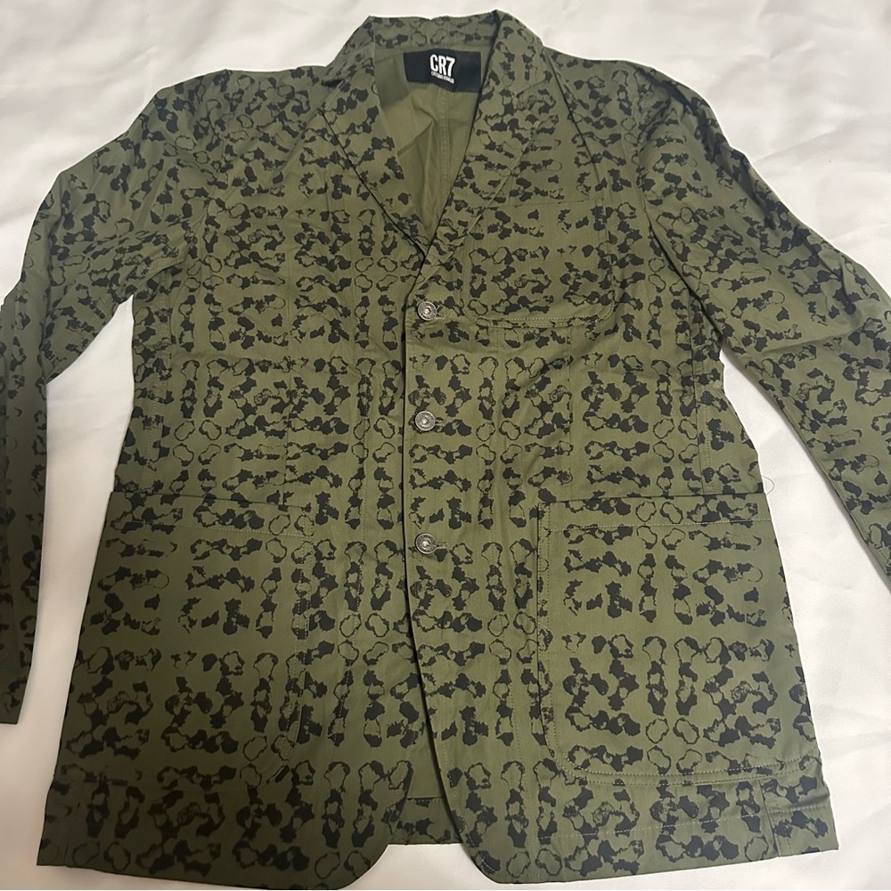 CR7 Cristiano Ronaldo Green Camouflage Blazer size MD new without tag made Italy